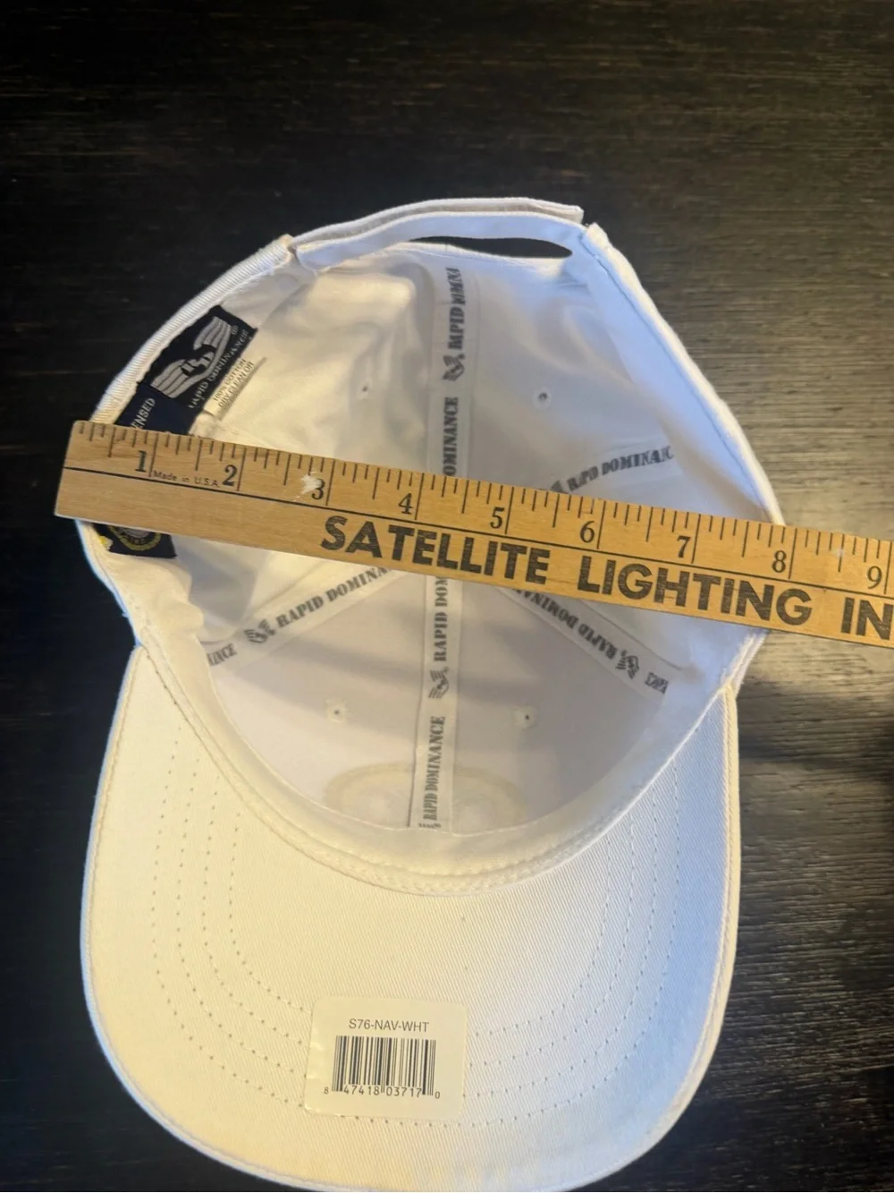 United States Navy Embroidered White Baseball Cap